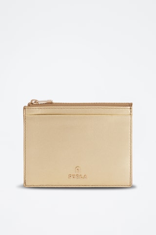 Porte-cartes en cuir de veau - Doré