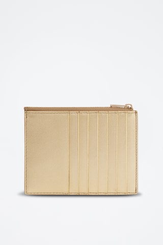 Porte-cartes en cuir de veau - Doré