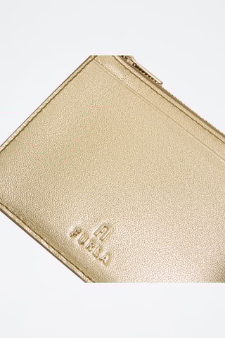 Porte-cartes en cuir de veau - Doré