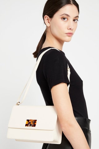 Sac bandoulière en croûte de cuir 1927 - Ecru