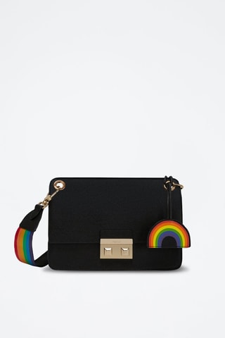 Sac bandoulière en cuir Bella - Noir