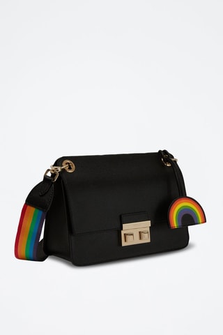 Sac bandoulière en cuir Bella - Noir