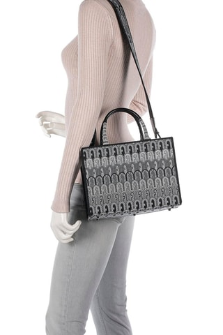 Cabas Gris clair et noir