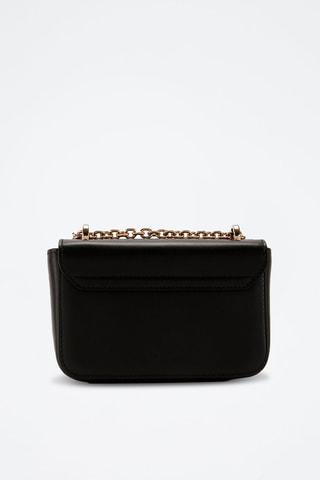 Sac bandoulière en cuir de veau Noir