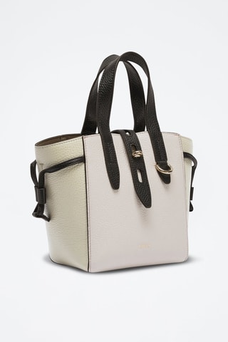 Sac à main en cuir Furla Net Mini - Perle et noir