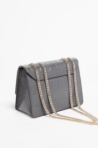 Sac bandoulière en cuir Venere - Gris asphalte