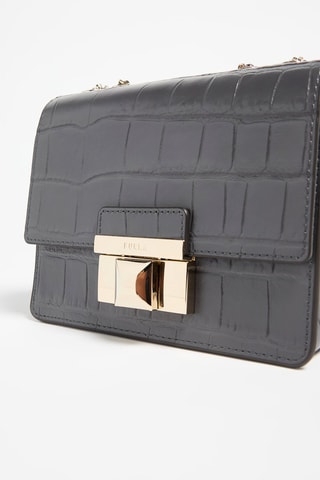 Sac bandoulière en cuir Venere - Gris asphalte