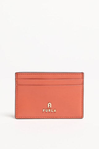 Porte-cartes en cuir Camelia - Orange