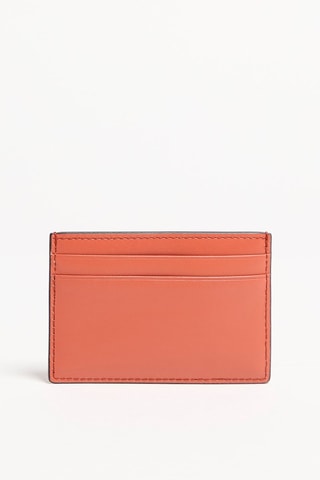 Porte-cartes en cuir Camelia - Orange