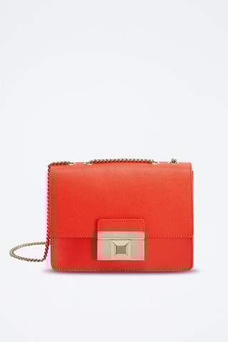 Sac bandoulière en cuir de veau Venere - Orange