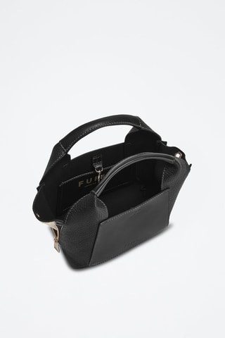 Sac à main en cuir Gilda Mini - Noir et écru