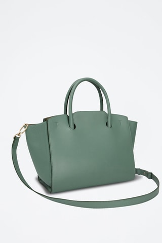 Cabas en cuir Genesi M - Vert