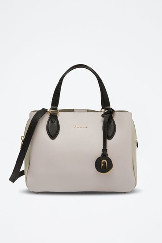 Sac à main en cuir de veau Minerva - Ecru