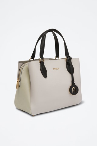 Sac à main en cuir de veau Minerva - Ecru