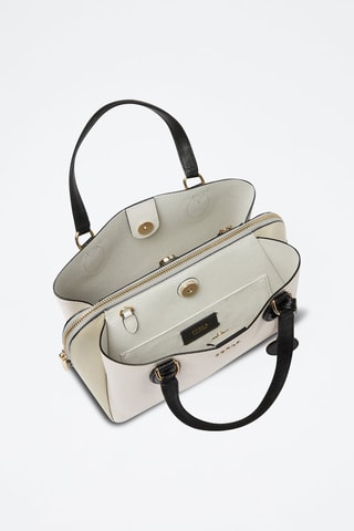 Sac à main en cuir de veau Minerva - Ecru