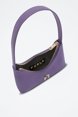 Sac porté épaule en cuir de veau Diamante - Violet