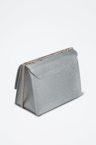 Sac bandoulière en cuir de veau Venere - Argenté