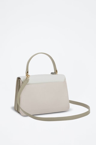 Sac à main en cuir Venere - Beige et gris