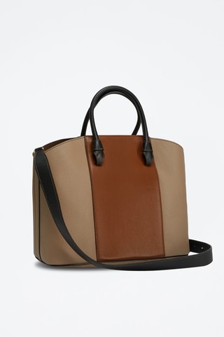 Sac à main en cuir de veau Miastella L - Beige