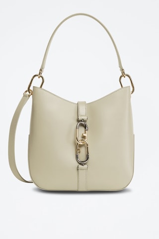 Sac porté épaule en cuir de veau Sirena S - Vert d’eau