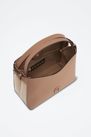 Sac à main en cuir de veau Primula - Taupe