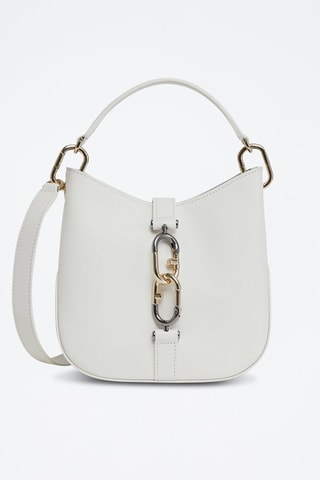 Sac à main en cuir de veau Sirena Mini - Gris clair