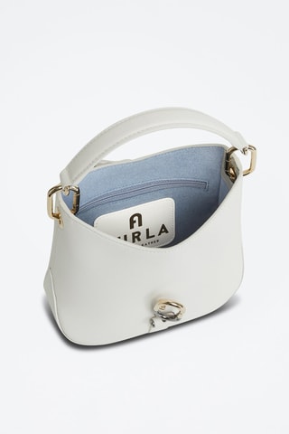 Sac à main en cuir de veau Sirena Mini - Gris clair