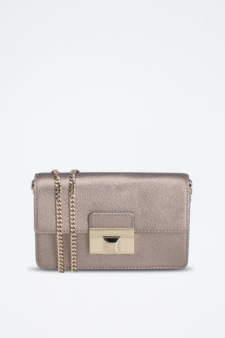 Sac bandoulière en cuir de veau Venere - Gris