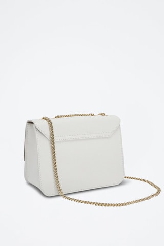 Sac bandoulière en cuir de veau Mini Bella - Blanc