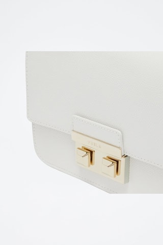 Sac bandoulière en cuir de veau Mini Bella - Blanc