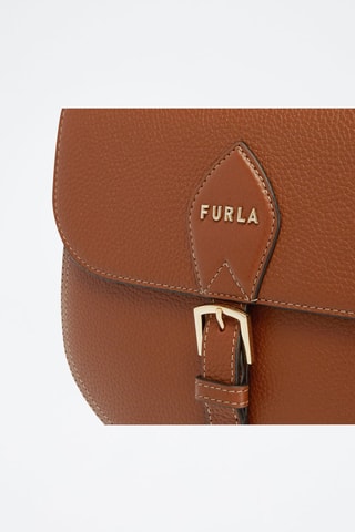 Sac bandoulière en cuir de veau S Urania - Marron