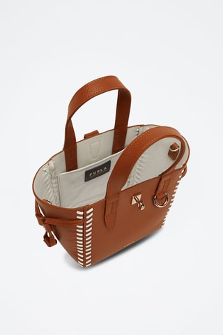 Sac à main en cuir Furla Net Mini - Camel