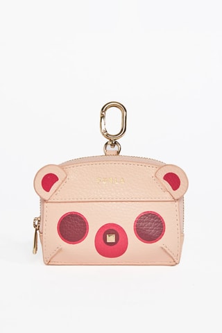 Porte-monnaie en cuir de veau Allegra - Rose 