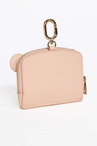 Porte-monnaie en cuir de veau Allegra - Rose 