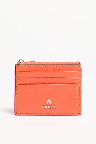 Porte-cartes en cuir Vitamina - Corail