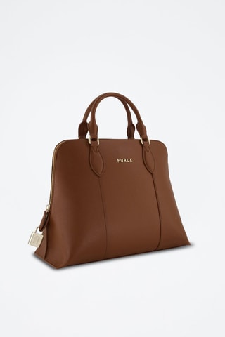 Sac à main en cuir de veau Vittoria - Marron