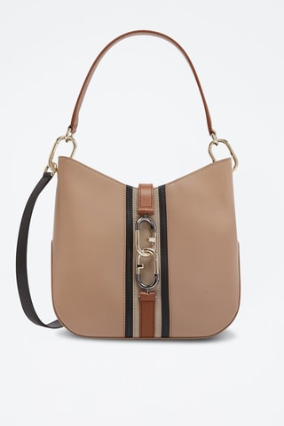 Sac porté épaule en cuir Sirena S - Camel