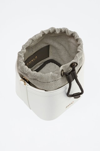 Sac seau en cuir de veau Vertigine Mini - Blanc