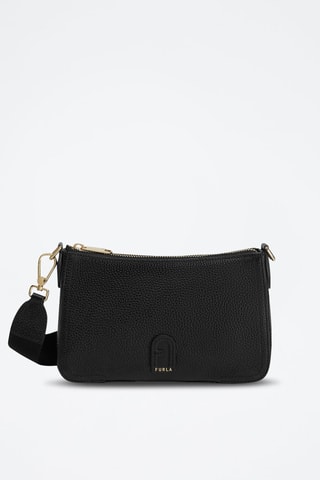 Sac bandoulière en cuir de veau S Atena - Noir