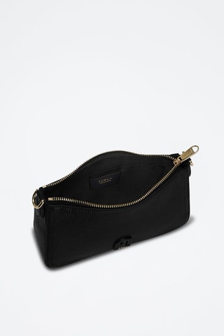 Sac bandoulière en cuir de veau S Atena - Noir