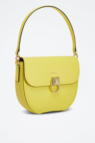 Sac porté épaule en cuir de veau Circe - Jaune