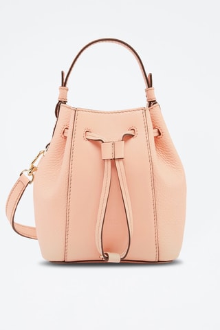 Sac seau en cuir de veau Miastella Mini - Rose
