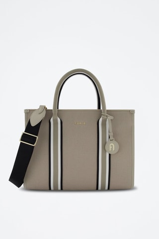 Sac à main en jean Afrodite L - Taupe