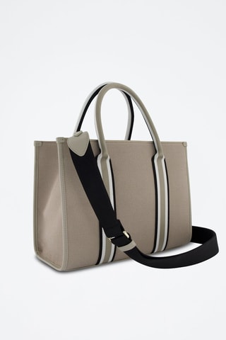 Sac à main en jean Afrodite L - Taupe