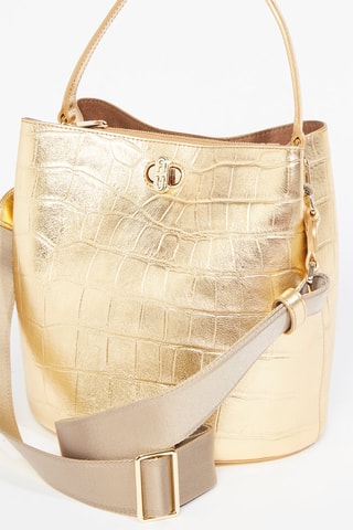 Sac seau en cuir de veau Danae - Doré