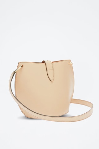 Sac bandoulière en cuir Unica Mini - Beige