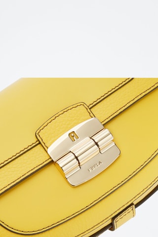 Sac bandoulière en cuir Club 2 S - Jaune