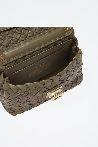 Sac bandoulière en cuir d'agneau Furla Gerla - Kaki