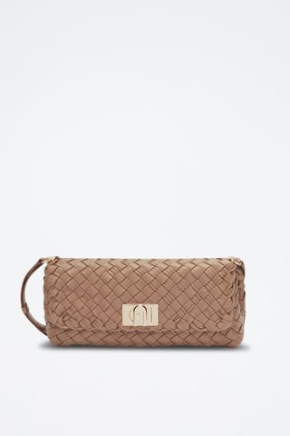 Sac bandoulière en cuir de mouton Furla Gerla - Marron