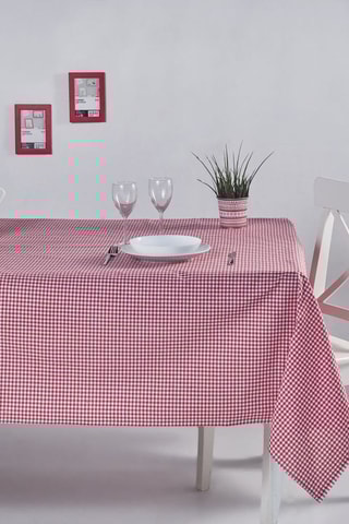 Rechthoekig Tafellaken - Rood en wit - 170 x 170 cm